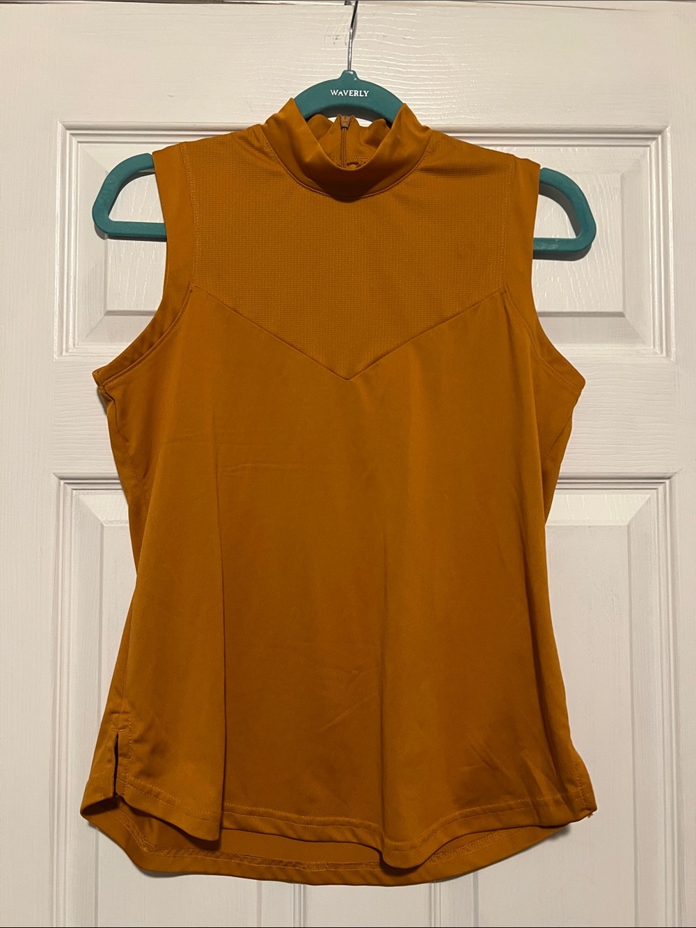 Pebble Beach Sleeveless lux performance Tank - Mustard Gold